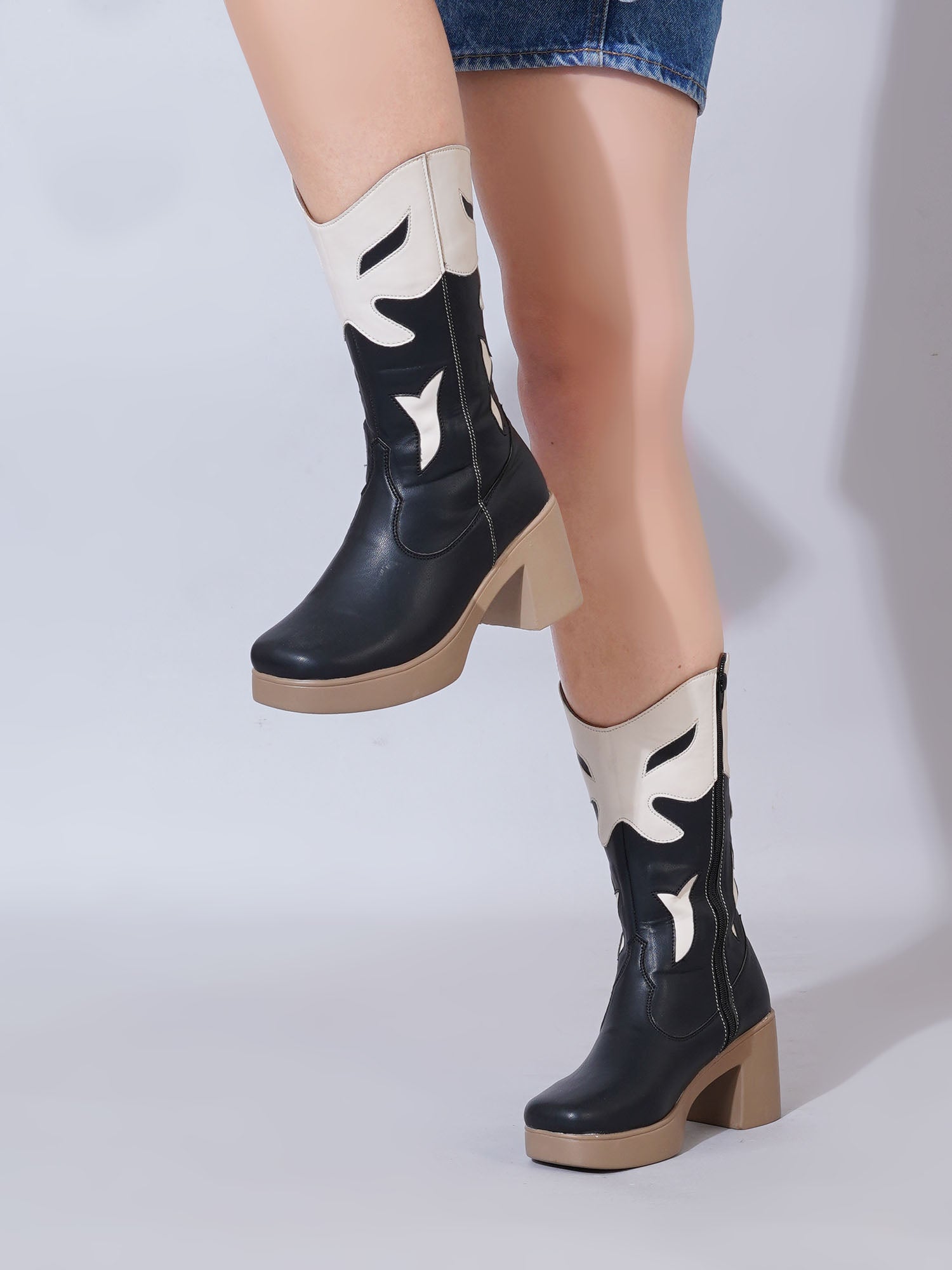 Black Cowboy Boots for Women | Classic Pointed Toe Western Boots | Premium Fashion & Festival Wear