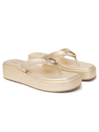 Women’s Gold Platform Heels | Stylish Chunky Heel Sandals | Premium Luxury Bridal & Evening Wear