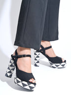 Women’s Black 5 Inch High Heel Sandals | Elegant Stilettos | Premium Luxury Party & Wedding Footwear