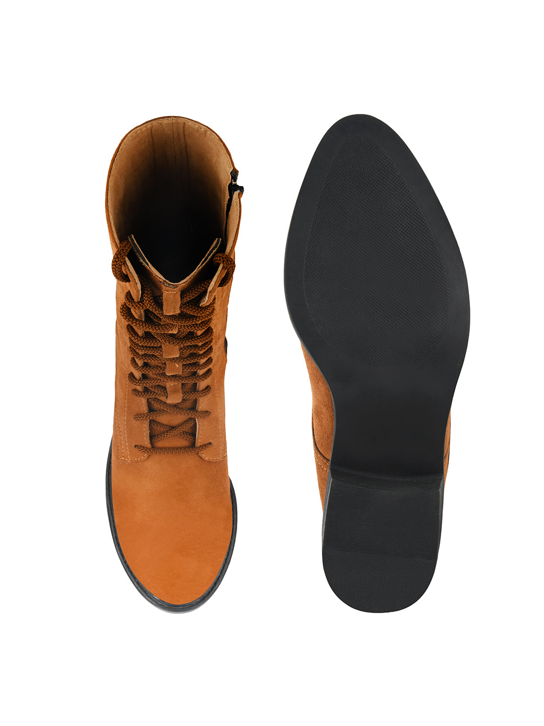 Women’s Tan Long Boots | Premium Knee High Leather Boots with Block Heel | Luxury Fashion Footwear