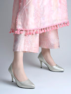 Classic Shimmering Gold Stiletto Pumps – Elegant Pointed-Toe Evening Heels