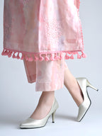 Classic Shimmering Gold Stiletto Pumps – Elegant Pointed-Toe Evening Heels