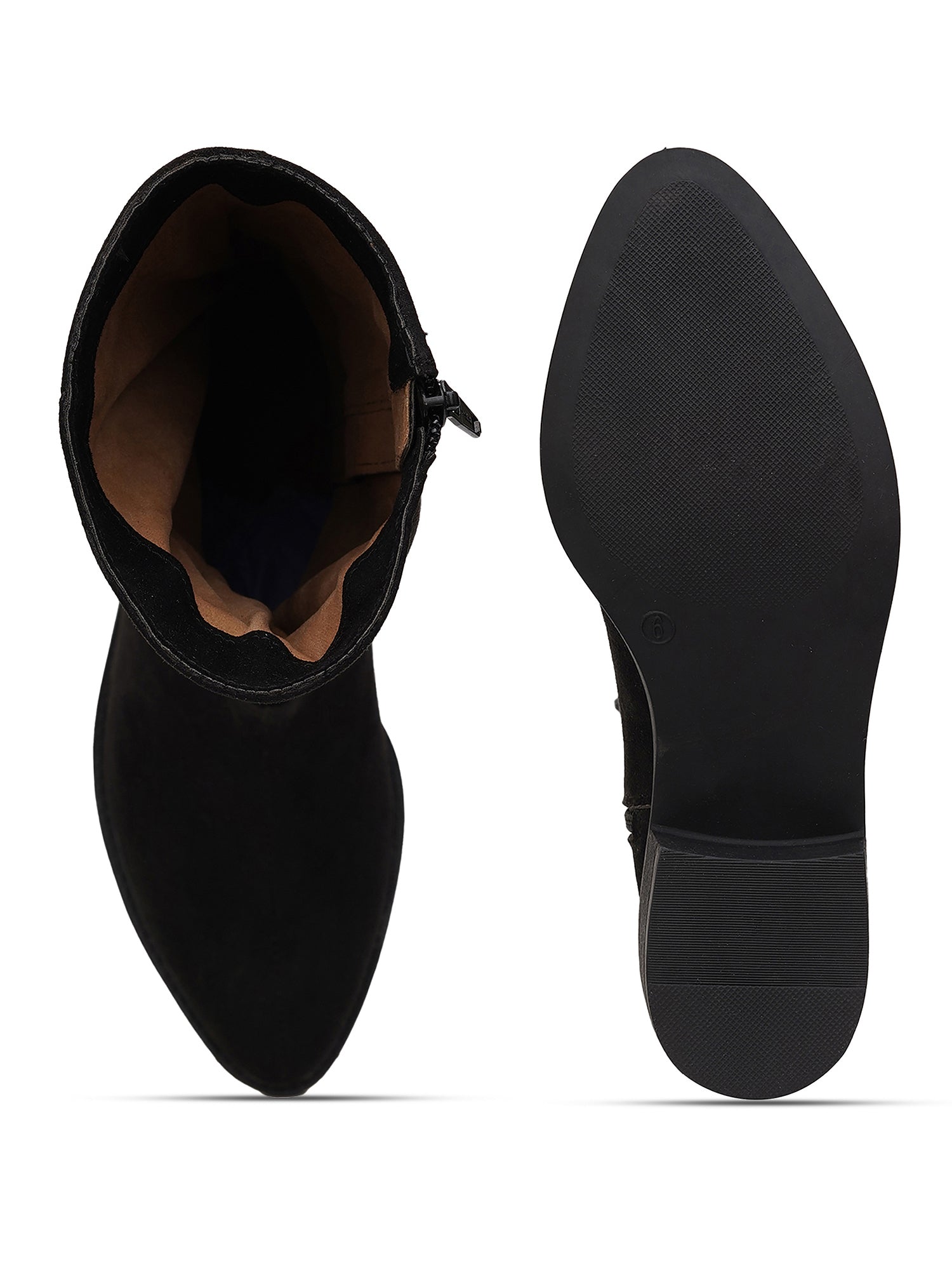 Women’s Black Long Boots | Elegant Knee High Boots with Heel | Luxury Party & Casual Wear Footwear