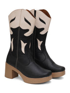 Black Cowboy Boots for Women | Classic Pointed Toe Western Boots | Premium Fashion & Festival Wear
