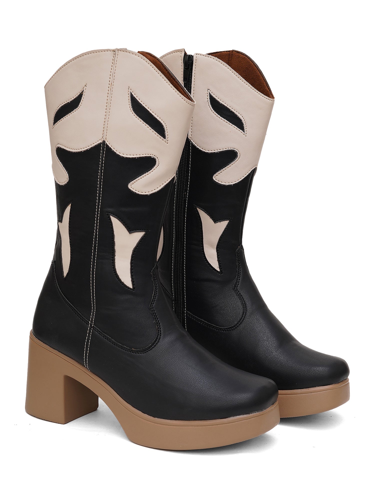 Black Cowboy Boots for Women | Classic Pointed Toe Western Boots | Premium Fashion & Festival Wear