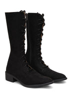 Women’s Black Long Boots | Premium Knee High Leather Boots with Block Heel | Luxury Fashion Footwear