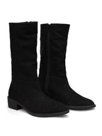 Women’s Black Long Boots | Elegant Knee High Boots with Heel | Luxury Party & Casual Wear Footwear