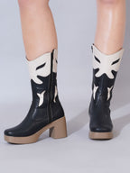 Black Cowboy Boots for Women | Classic Pointed Toe Western Boots | Premium Fashion & Festival Wear