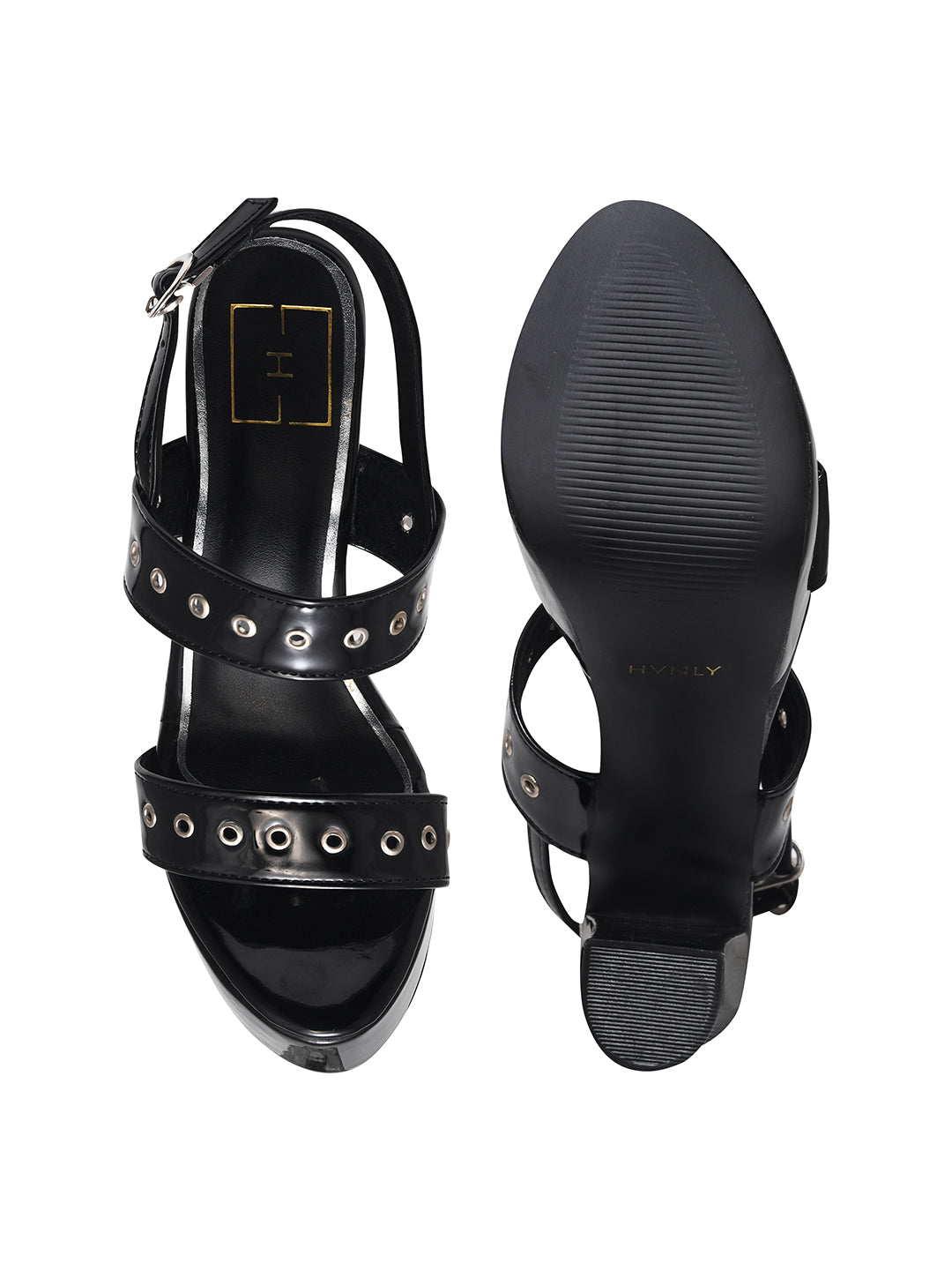 Black High Heel Sandals for Women | 5 Inch Stiletto Heels | Luxury Party & Evening Wear Footwear