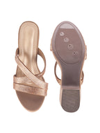 Golden Platform Heels for Women | Luxury High Heel Sandals | Party, Wedding & Festive Wear Footwear