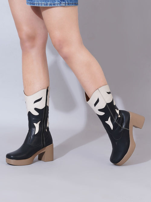 Black Cowboy Boots for Women | Classic Pointed Toe Western Boots | Premium Fashion & Festival Wear