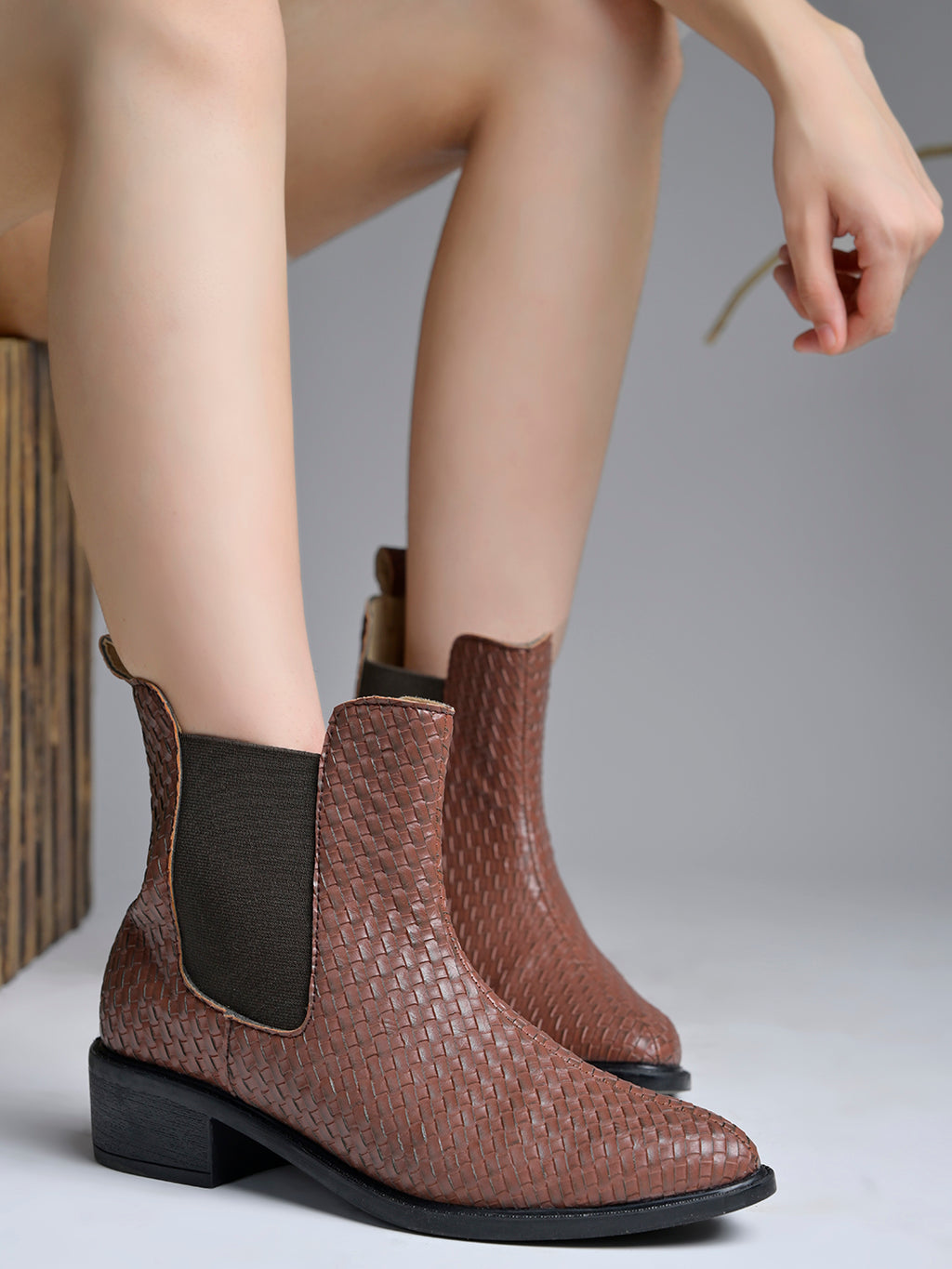 Women’s Fashion Brown Boots | Elegant Leather Ankle Boots with Heel | Designer Luxury Footwear for Casual & Party Wear