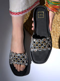 Black Gemini said Midnight Galaxy Embellished Comfort Flats For Women & Girls