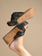 Women’s Beige Platform Heels | Elegant Chunky Heel Sandals | Premium Luxury Party & Wedding Footwear