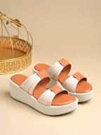 Women’s Tan Platform Heels | Elegant Chunky Heel Sandals | Premium Luxury Party & Wedding Footwear