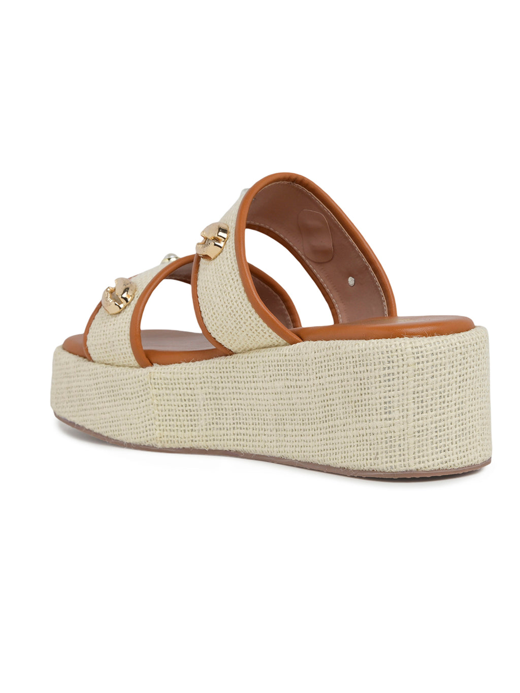 Women’s Cream Platform Heels | Elegant Chunky Heel Sandals | Premium Luxury Party & Wedding Footwear
