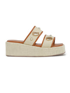 Women’s Cream Platform Heels | Elegant Chunky Heel Sandals | Premium Luxury Party & Wedding Footwear