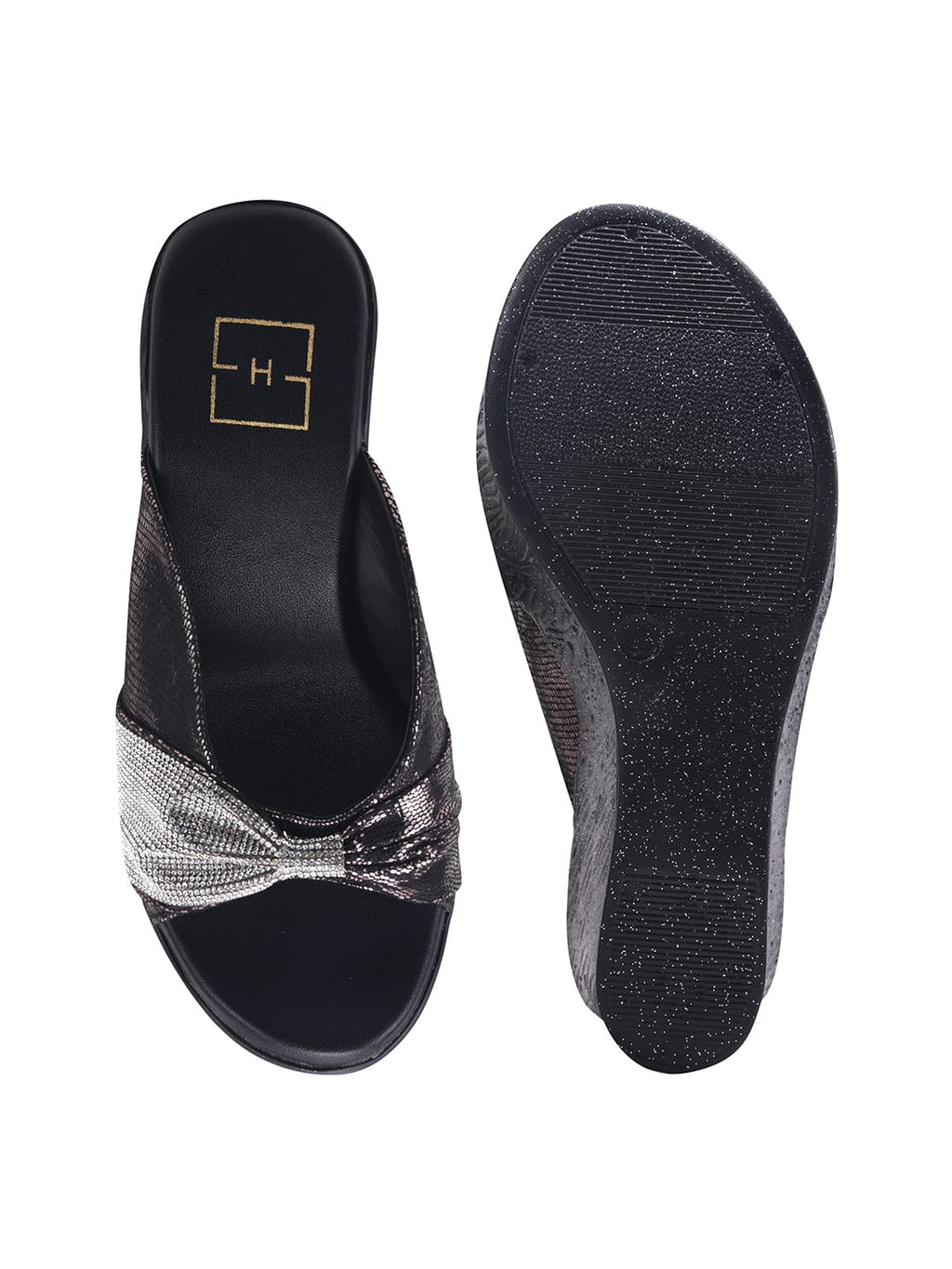 Women’s Black Platform Heels | Elegant Chunky Heel Sandals | Premium Luxury Party & Wedding Footwear