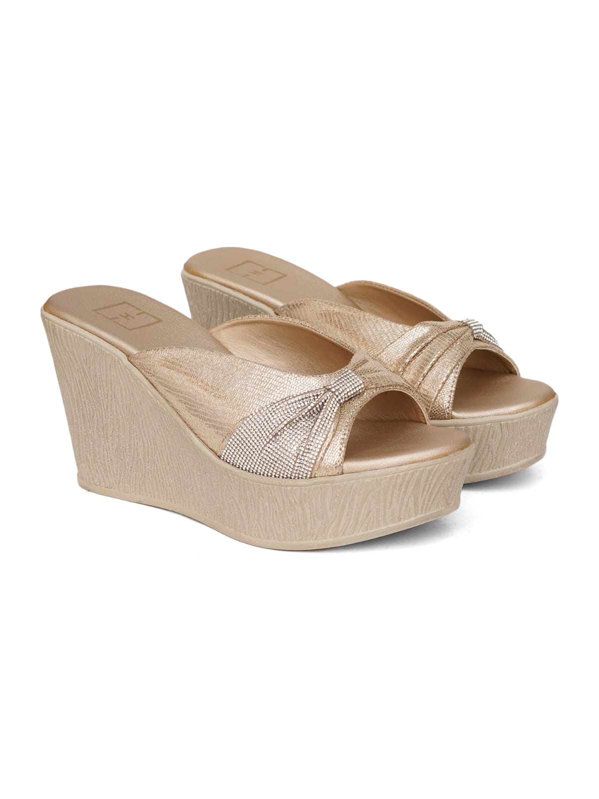 Golden Platform Heels for Women | Luxury High Heel Sandals | Party, Wedding & Festive Wear Footwear