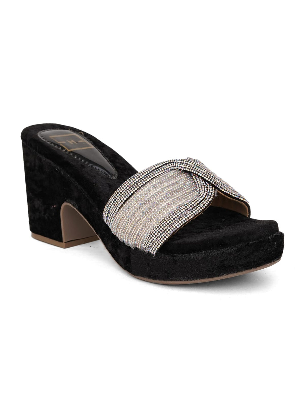 Luxury Black Rhinestone Heels for Women | Classic Heels | Elegant Bridal, Wedding & Party Wear