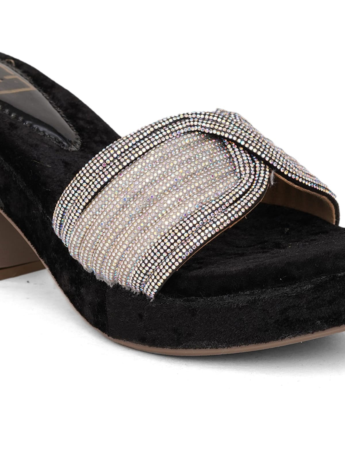 Luxury Black Rhinestone Heels for Women | Classic Heels | Elegant Bridal, Wedding & Party Wear