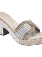 Luxury Golden Rhinestone Heels for Women | Classic Heels | Elegant Bridal, Wedding & Party Wear