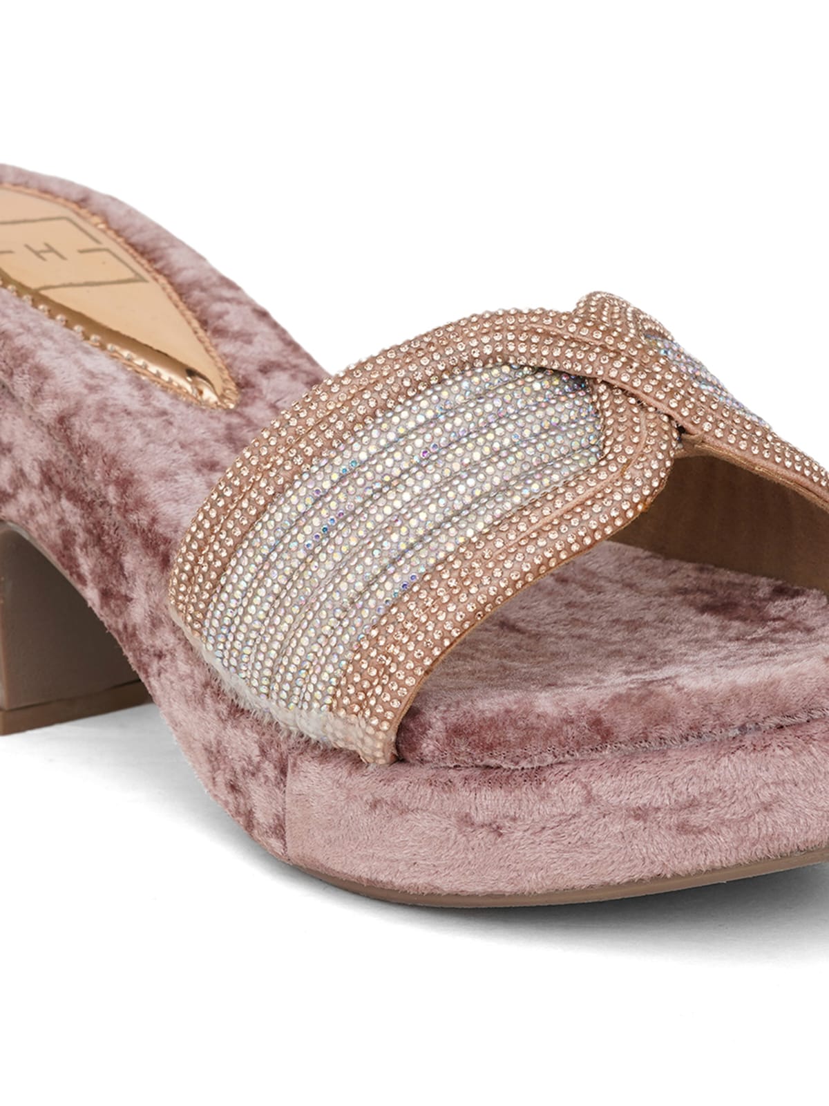 Luxury Rose Gold Rhinestone Heels for Women | Classic Heels | Elegant Bridal, Wedding & Party Wear