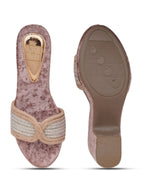 Luxury Rose Gold Rhinestone Heels for Women | Classic Heels | Elegant Bridal, Wedding & Party Wear