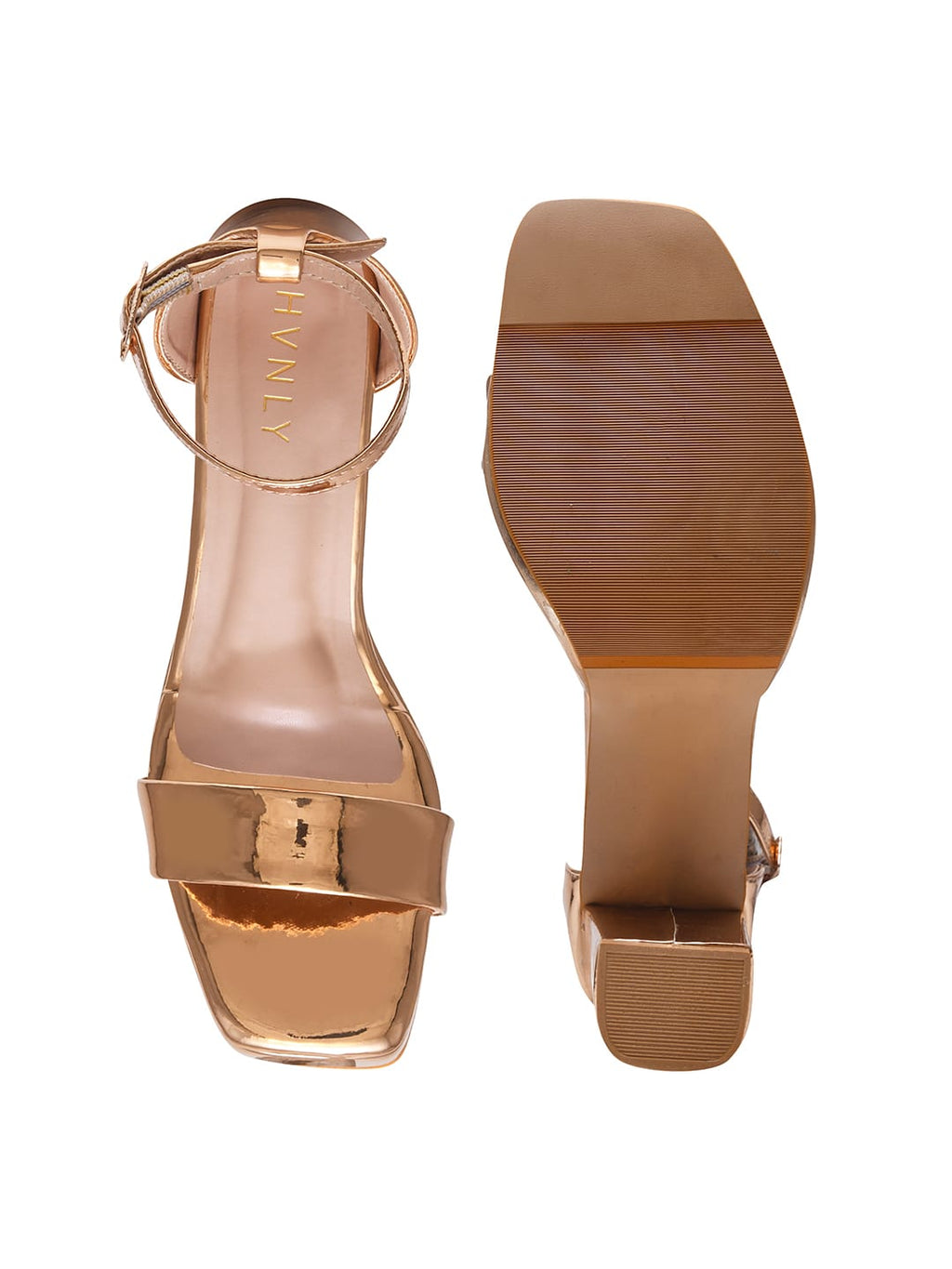 Rose Gold Platform Heels for Women | Stylish Party Wear Sandals | Glamorous Luxury High Heel Footwear