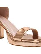 Rose Gold Platform Heels for Women | Stylish Party Wear Sandals | Glamorous Luxury High Heel Footwear