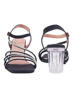 Black Embellished Heels for Women | Rhinestone Stiletto Sandals | Premium Evening & Formal Footwear