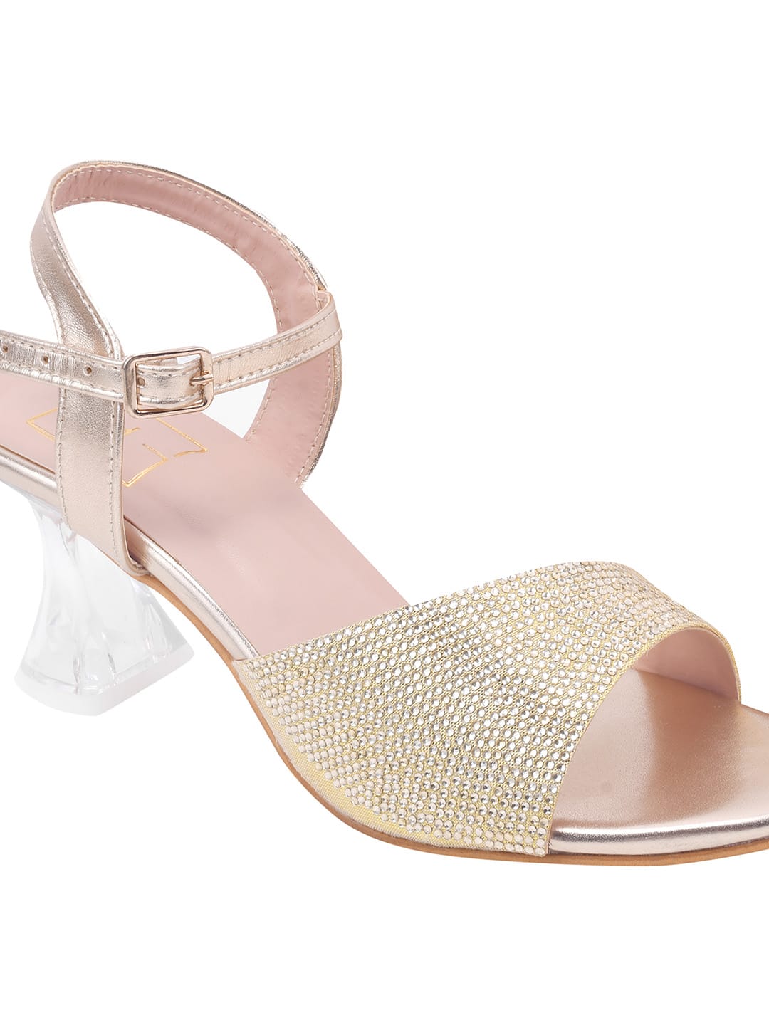 Women’s Golden Rhinestone Heels | Elegant Stiletto Sandals | Premium Luxury Bridal & Occasion Wear