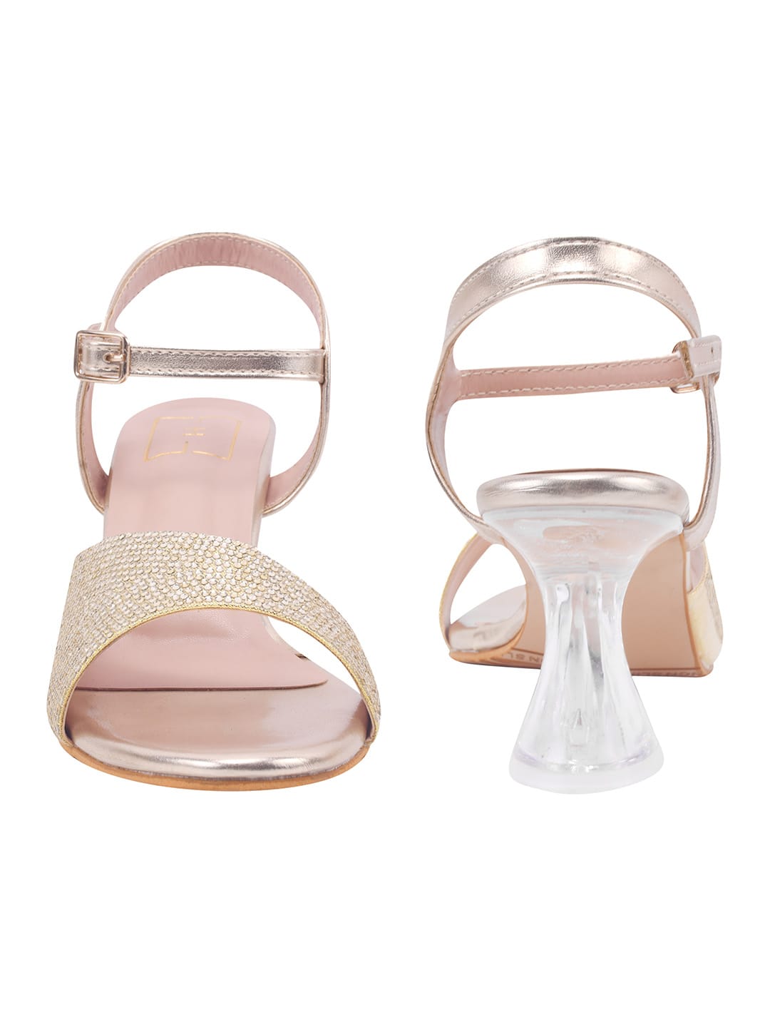 Women’s Golden Rhinestone Heels | Elegant Stiletto Sandals | Premium Luxury Bridal & Occasion Wear