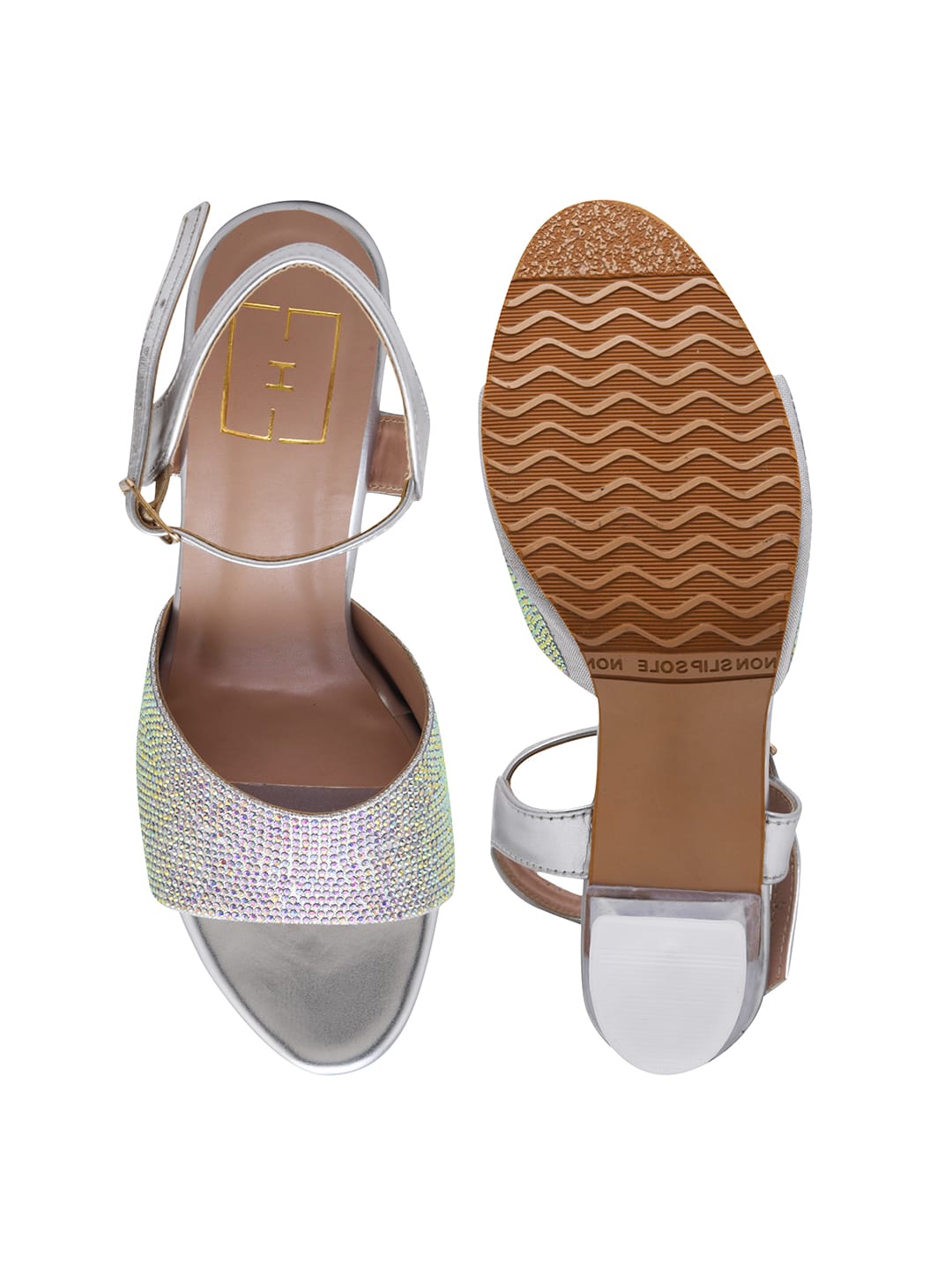 Women’s Silver Rhinestone Heels | Elegant Stiletto Sandals | Premium Luxury Bridal & Occasion Wear