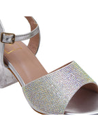 Women’s Silver Rhinestone Heels | Elegant Stiletto Sandals | Premium Luxury Bridal & Occasion Wear