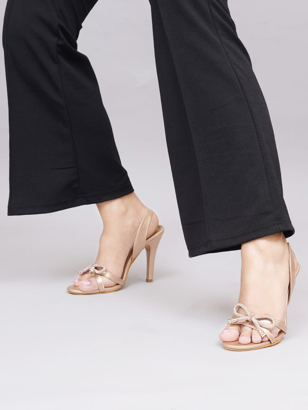 Rose Gold Platform Heels | Glamorous Women’s High Heel Sandals for Parties & Special Events