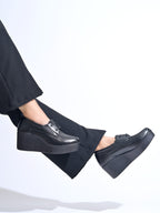 Black Loafers for Women | Premium Luxury Slip-On Footwear for Office & Casual Outfits