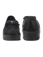 Black Bow Platform Loafers For Women & Girls