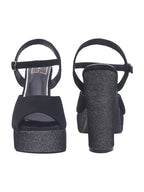 Luxury Women's Black High Heel  Sandals for Women | 5 Inch High Heels | Glamorous Evening & Occasion Footwear