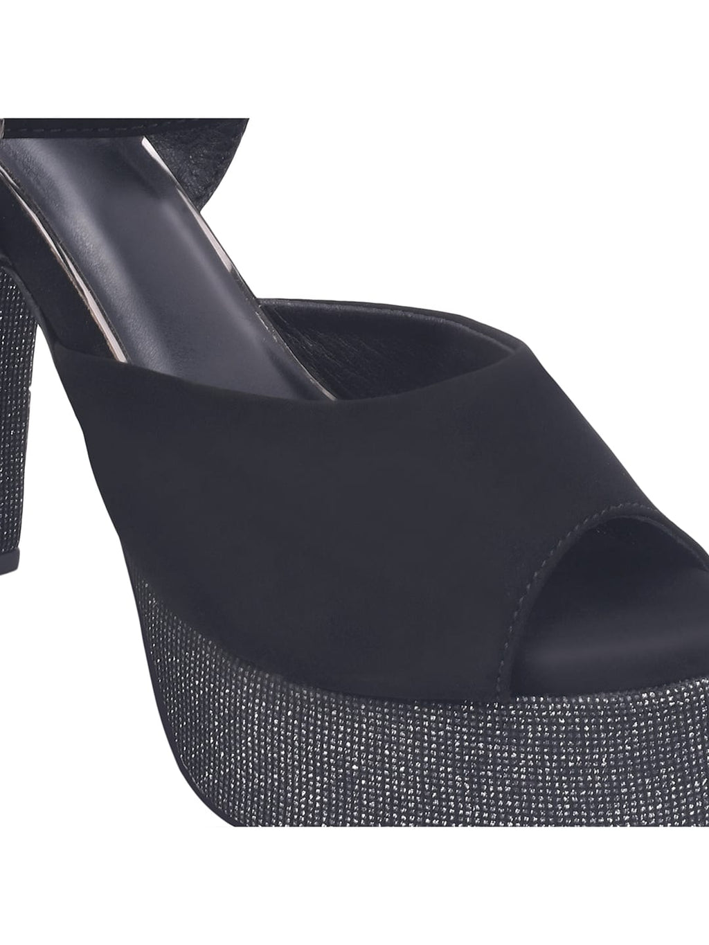 Luxury Women's Black High Heel  Sandals for Women | 5 Inch High Heels | Glamorous Evening & Occasion Footwear