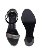 Grey High Heel Sandals for Women | 5 Inch Textured Heels | Luxury Party & Wedding Footwear