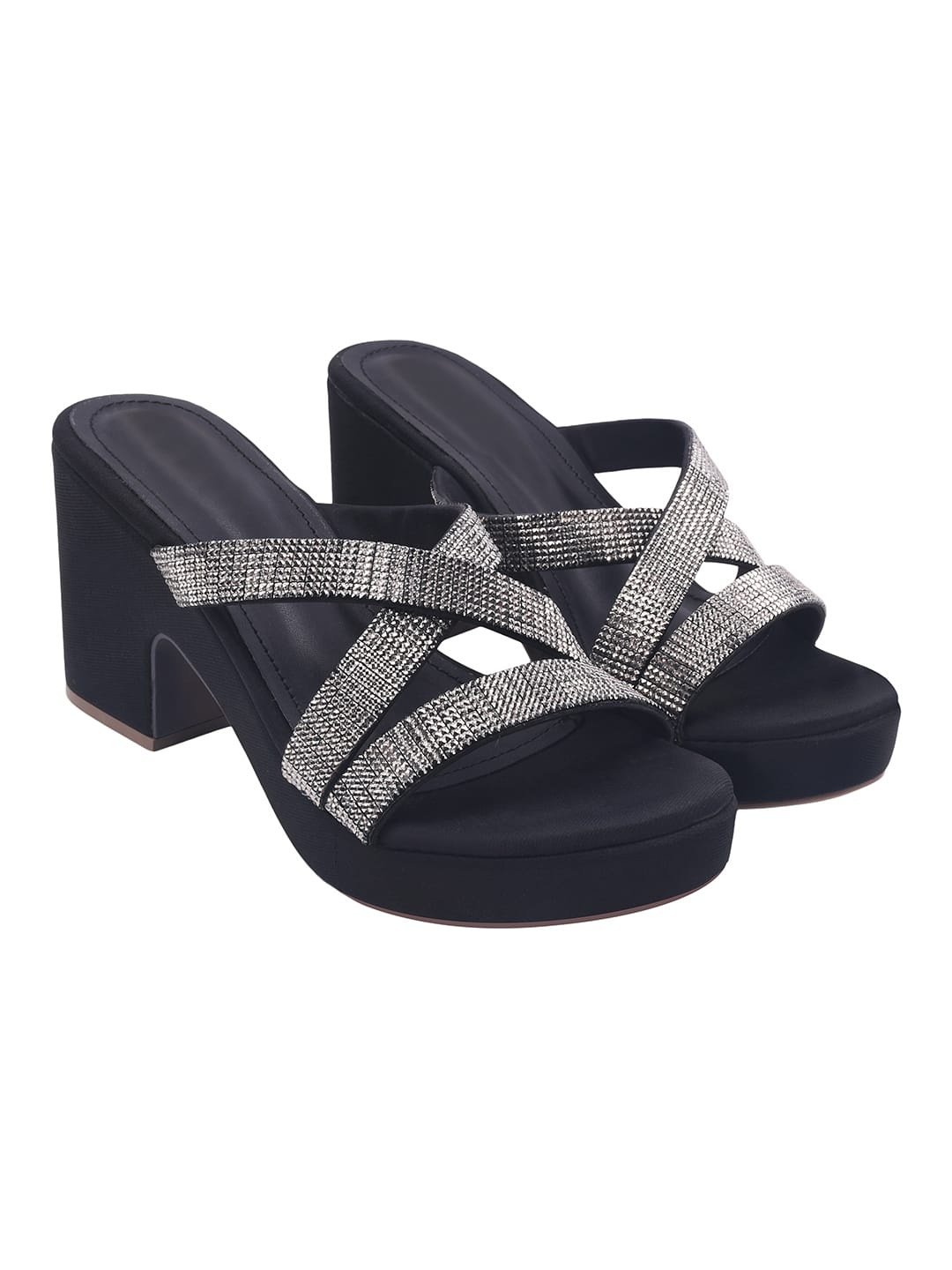 Black Platform Heels for Women | Luxury High Heel Sandals | Party, Wedding & Festive Wear Footwear