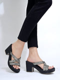 Black Platform Heels for Women | Luxury High Heel Sandals | Party, Wedding & Festive Wear Footwear